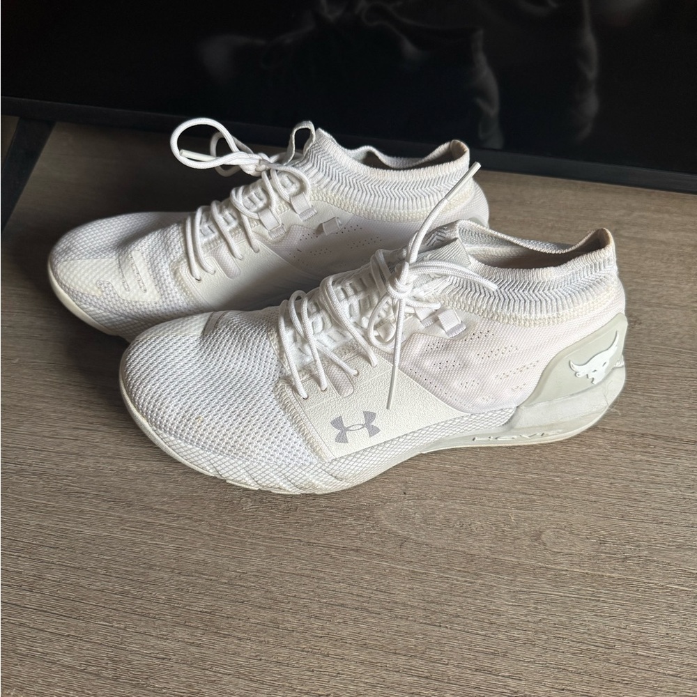 Under Armour Cream Knit Sneakers